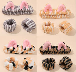Nuova moda fascia per orecchio con macchie di <span class=keywords><strong>gatto</strong></span>, Set di braccialetti impermeabili per il lavaggio del viso - Product Image 3