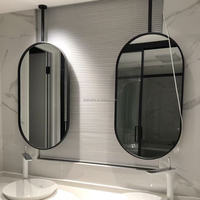 Miroir LED ultra-clair de haute qualité personnalisable, verre gravé à l'acide, design moderne pour salon, maison, salle de bain, cadre en aluminium