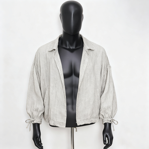 Doger personalizzato ricamato <span class=keywords><strong>giacca</strong></span> e pantaloni di <span class=keywords><strong>lino</strong></span> bianco singolo completo con sottile <span class=keywords><strong>giacca</strong></span> da <span class=keywords><strong>uomo</strong></span> estivo protezione solare da <span class=keywords><strong>uomo</strong></span> - Product Image 5