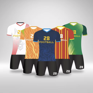 25/26 Vente en gros Maillot de football imprimé 100 % polyester, Ensemble maillot et short de football personnalisé avec nom d'équipe, <span class=keywords><strong>Uniforme</strong></span> respirant à séchage rapide - Product Image 1