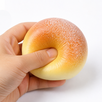 Jouet Squishy en forme de Boule de Pain Vapeur, à remontée lente, base crème imprimée, anti-stress, compagnon de bureau