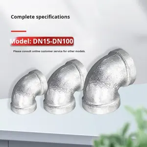 Tuyau de fonte malléable galvanisé à diamètre égal forgé à haute pression 90 connecteur fileté coudé DN15-DN100 de filetage interne - Product Image 3