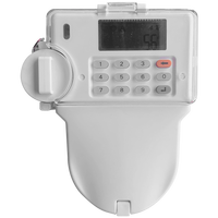 Keypad pengukur air prabayar tipe isi ulang DN15 layar LCD bodi kuningan perlindungan IP68 bersertifikat ISO4064 untuk mendukung OEM