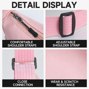 Tas selempang wanita bentuk bulan sabit setengah kain nilon warna-warni grosir tas selempang wanita dengan Logo kustom - Product Image 5