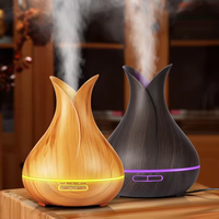 Vente chaude Ultrasons Huile Essentielle Humificador De Aroma Grain De Bois Vase Forme Classique Cool Mist Smart Home Defuser YS