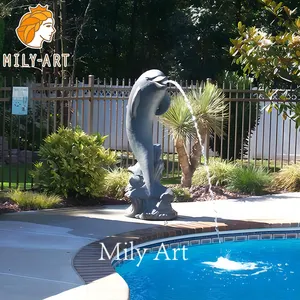 В натуральную величину мраморные статуи дельфинов для украшения сада