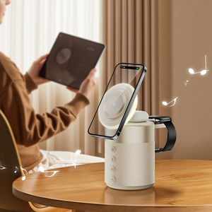 Estación de carga inalámbrica magnética 4 en 1 con altavoz Bluetooth, carga rápida de 15W para iPhone 15/14, Samsung Qi2, <span class=keywords><strong>AirPods</strong></span> 3/Pro - Product Image 4