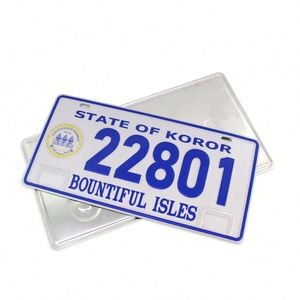Plaques d'immatriculation décoratives personnalisées en aluminium avec logo en relief, souvenirs américains et européens, vente en gros - Product Image 1