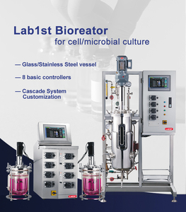 Lab1st 1L 2L 3L 5L 7L 10L Cơ Bản Nhỏ Thủy Tinh Bioreactor Fermenter Jacketed Bench Top Bioreactors Máy - Product Image 4