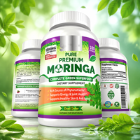 Kapsul Bubuk Daun Moringa Oleifera Murni Bersertifikat GMP untuk Energi Dewasa, Dukungan Imunitas, dan Peningkatan Kecantikan