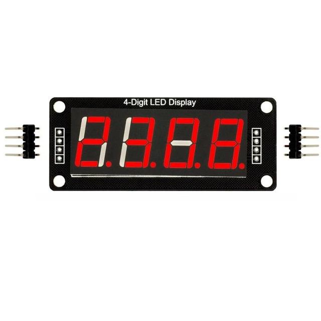 TM1637 0.56" 4 Bit Digital LED Tube Display Module Decimal 7 Segments Yellow/White/Red/Green/Blue