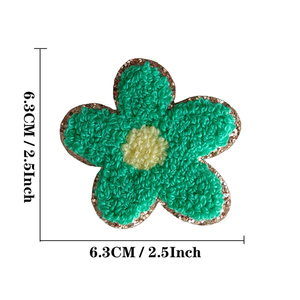Atacado de Fábrica: Aplique de Flor Chenille Vermelha para Vestido Infantil, <span class=keywords><strong>Patches</strong></span> Bordados com <span class=keywords><strong>Glitter</strong></span> Adesivo - Product Image 4