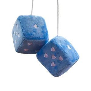 Soft Plush Car Hanging Dice Assorted Colors Customized