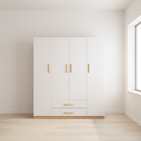 Armoire de chambre économique pour location avec placards sur mesure et rangement intégré