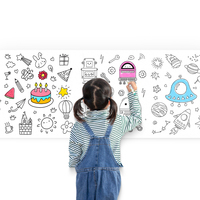 Rouleau de papier à dessin géant réutilisable 300 cm, papier à dessin mural adhésif pour enfants et tout-petits