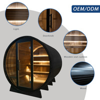 Kit de sauna extérieur Bropool en bois de cèdre rouge européen, infrarouge lointain, pour 6 personnes, panneau de commande informatique solide de 40 mm, garantie 1 an