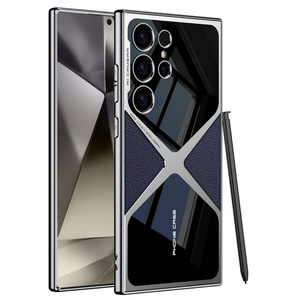 เคสโทรศัพท์หนังเคลือบไฟฟ้า ปี 2025 สำหรับ Samsung S24 Ultra S23  แบบครอบคลุมทุกด้าน ขอบ TPU กันกระแทก ป้องกันเลนส์ - Product Image 6