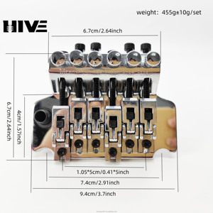 บริดจ์กีตาร์ระดับไฮเอนด์ <span class=keywords><strong>Floyd</strong></span> <span class=keywords><strong>Rose</strong></span> ระบบดับเบิ้ลเทรโมโล สำหรับกีตาร์ไฟฟ้า พร้อมหมุดปรับเสียงกีตาร์ไฟฟ้า อุปกรณ์เสริมบริดจ์กีตาร์ไฟฟ้า - Product Image 2