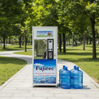 Distributeur automatique d'eau potable pure par osmose inverse (RO) à monnayeur 800G avec pompe à pression motorisée 125L/heure