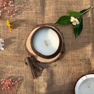 Bougie thérapeutique parfumée en coquille de noix de coco, cire de soja pure, longue durée de combustion, pour la méditation, le yoga, studio, fabrication sur mesure - Product Image 5