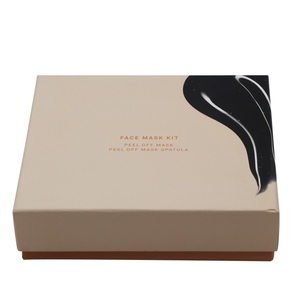 Boîte personnalisée avec couvercle et base imprimés, logo avec revêtement UV et plateau insert en blister - Emballage en carton pour kit de masque facial à la boue - Product Image 2