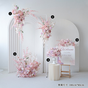 LANJO Autumn Pink Floral <b>Swag</b> For Wedding Sign Board, Engagement And Birthday Party Decor - Product Image 6