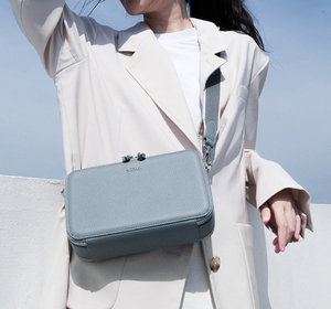 Estuche de Maquillaje Portátil Personalizable con Logotipo Personalizado, Bolsa de Cosméticos de Piel Sintética Pebble, Estuche Cosmético Cruzado para Mujer - Product Image 3