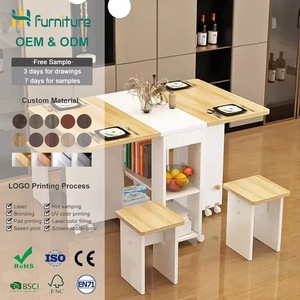 A stylish <b>folding</b> dining <b>table</b> suitable for cross-border trade, <b>small</b> apartments, and home use. - Product Image 1