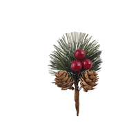 Weihnachtsbaum-Hängedekoration Kleiner DIY Roter Tannenzapfenstrauß Künstliche Pflanzen & Grünzeug-Accessoires
