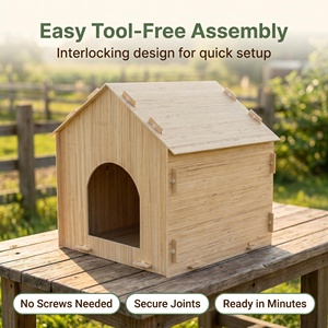 Nido de Madera para Gallinas con Cubierta Impermeable para Todas las Estaciones, para Gallinas Pequeñas, Codornices, Patos, <span class=keywords><strong>Caseta</strong></span> para Aves de Corral - Product Image 4