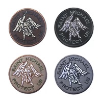 Parches Bordados de San Miguel, Insignias Tácticas de Repuesto con Gancho y Bucle, Compatibles con Apliques para Chalecos y Chaquetas