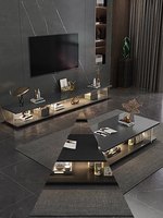 Meuble TV moderne noir et ensemble de table basse unité murale de luxe meuble TV Design moderne maison chambre hôtel centre commercial meubles