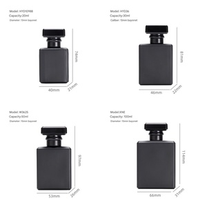 Botellas de Perfume Cuadradas de Vidrio de Lujo <span class=keywords><strong>al</strong></span> por Mayor, 30ml 50ml 100ml, Vacías, Negras, con Tapa de Rosca para Envasado de Cosméticos y Difusores - Product Image 4