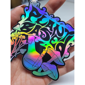 Không thấm nước Vinyl Holographic Sticker in ấn biểu tượng tùy chỉnh long lanh Laser cầu vồng trang trí nhãn Hologram chết cắt dán - Product Image 4