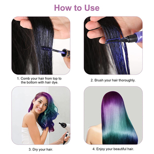 Peine de tiza para el pelo para niña y niño, 10 colores, tinte temporal, mascarilla desechable lavable, tiza de Color para el pelo para fiesta de cumpleaños - Product Image 6