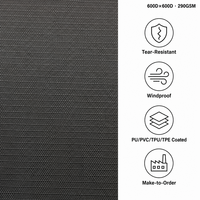 Revêtement Ripstop 600D 100% polyester pour produits d'extérieur et bagages, tente, auvent, sac à dos, PU, PVC, TPU