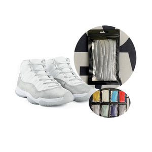 Tali sepatu datar poliester berkilau perak emas tali sepatu berkilau perak - Product Image 1