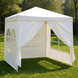 Tente de réception portable 6,5x6,5 pieds, structure en aluminium, tissu polyester, ouverture rapide, utilisation extérieure - Product Image 2