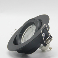 Foco LED Redondo Cuadrado de Aluminio GU10 MR16 G5.3, Luminaria Ajustable, Marco de Iluminación LED, Cubierta para Portalámparas, para el Hogar