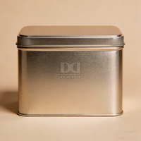Boîte d'emballage rectangulaire en fer blanc de qualité alimentaire, personnalisable en gros, pour biscuits, chocolats, bonbons, cadeaux