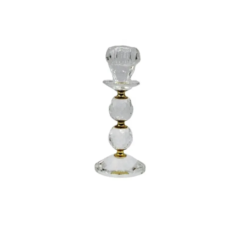 Castiçais de cristal ótico k9, candelabros com suporte de vela branca dourada para votivo, luxuoso e preto