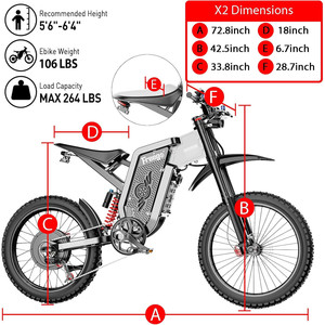 Motocicleta Eléctrica Todoterreno Freego X2 de 6000W de Potencia Máxima para Adultos, 80km/h, Batería de Litio - Product Image 4