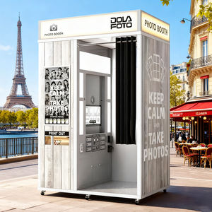 Fotoğraf kabini kimlik pasaport kapalı çadır Photobooth kutusu alışveriş merkezi için yazıcı ile fotoğraf kabini DSLR makbuz fotoğraf kabini - Product Image 1