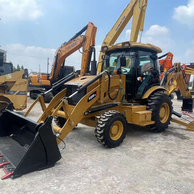 Лидер продаж, экскаватор-погрузчик Caterpillar, подержанный погрузчик CAT420F, подержанный колесный погрузчик для строительства