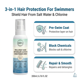 Après-shampoing sans rinçage et <span class=keywords><strong>spray</strong></span> démêlant pour <span class=keywords><strong>cheveux</strong></span>, protection contre le sel et le chlore, pour enfants et adultes, marque privée, OEM - Product Image 4