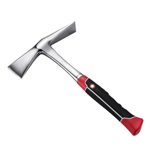 Hache-pioche à double tête en acier au carbone forgé de qualité industrielle avec manche antidérapant, outil agricole pour couper du bois et creuser - Product Image 1