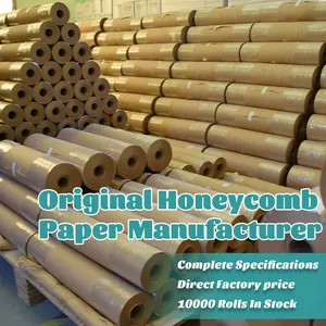 Bahan kemasan daur ulang ramah lingkungan 80Gsm rol pembungkus Coklat Hitam Putih kertas sarang lebah Kraft