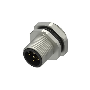 ขั้วต่อ Marvtech M12 D Code แบบตัวผู้ ติดตั้งด้านหลัง มุมฉาก พร้อมฉนวนป้องกันและมุมโค้ง IP67 - Product Image 1
