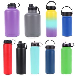 Freestyle personalizado de gran capacidad 32oz botellas de agua de doble pared 18/8 botella de hervidor deportivo de acero inoxidable con asa - Product Image 1