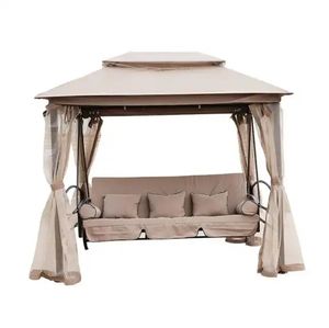 Gazebo Moderno para Exteriores <span class=keywords><strong>BEAUTYHOUSE</strong></span> BH-070, Impermeable, Resistente a la Corrosión, con Marco de Acero Gris, Toldo para Patio, Pabellón de Sombra - Product Image 1